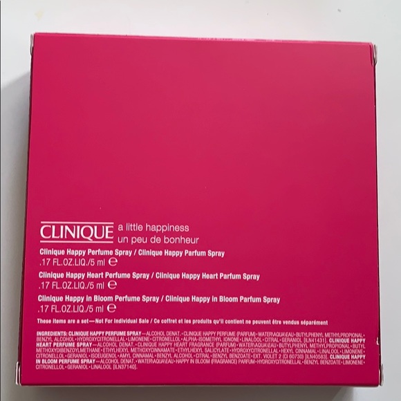 3Pc Clinique Happy In Bloom Happy Heart Gift Set Box Trio Christmas Valentine 💘 - Picture 5 of 10
